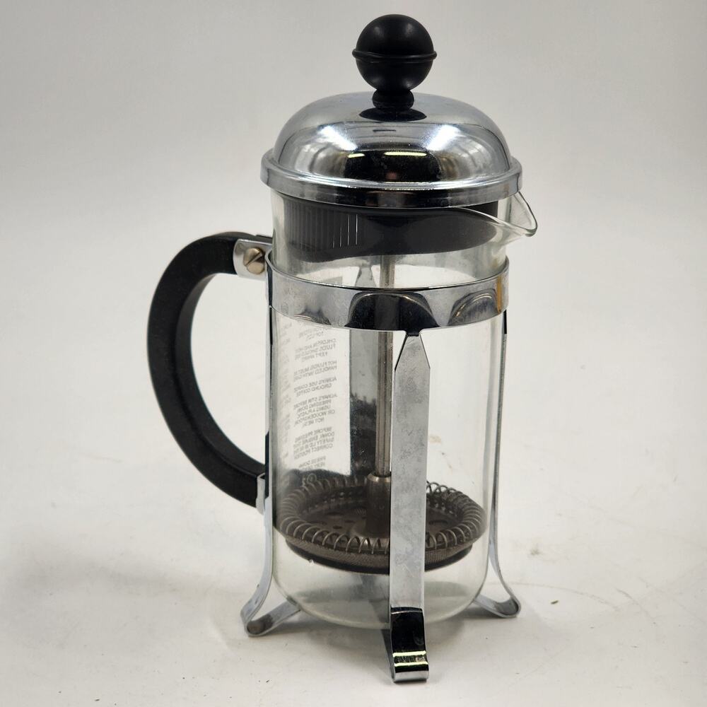 Bodum Chambord French Press Coffee Maker 12 oz 8 Cup Clear Black Original